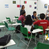 Recepção de estudante australiano no Campus Cuiabá