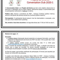 Projeto de Ensino: Conversation Club 2020-1, no IFMT Campus Confresa