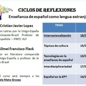 Ciclos de Reflexões 2021 -  Língua Espanhola